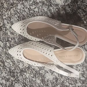 A white low heel, new never worn no box  Preston & York shoes